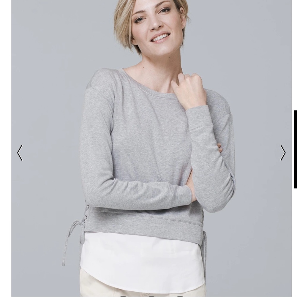 WHBM Peplum Hem Soft Top